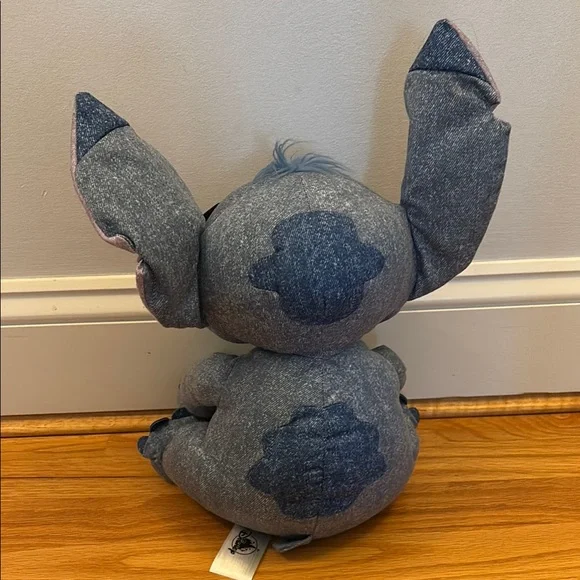 Disney Parks Denim Stitch Plush - Picture 3 of 6